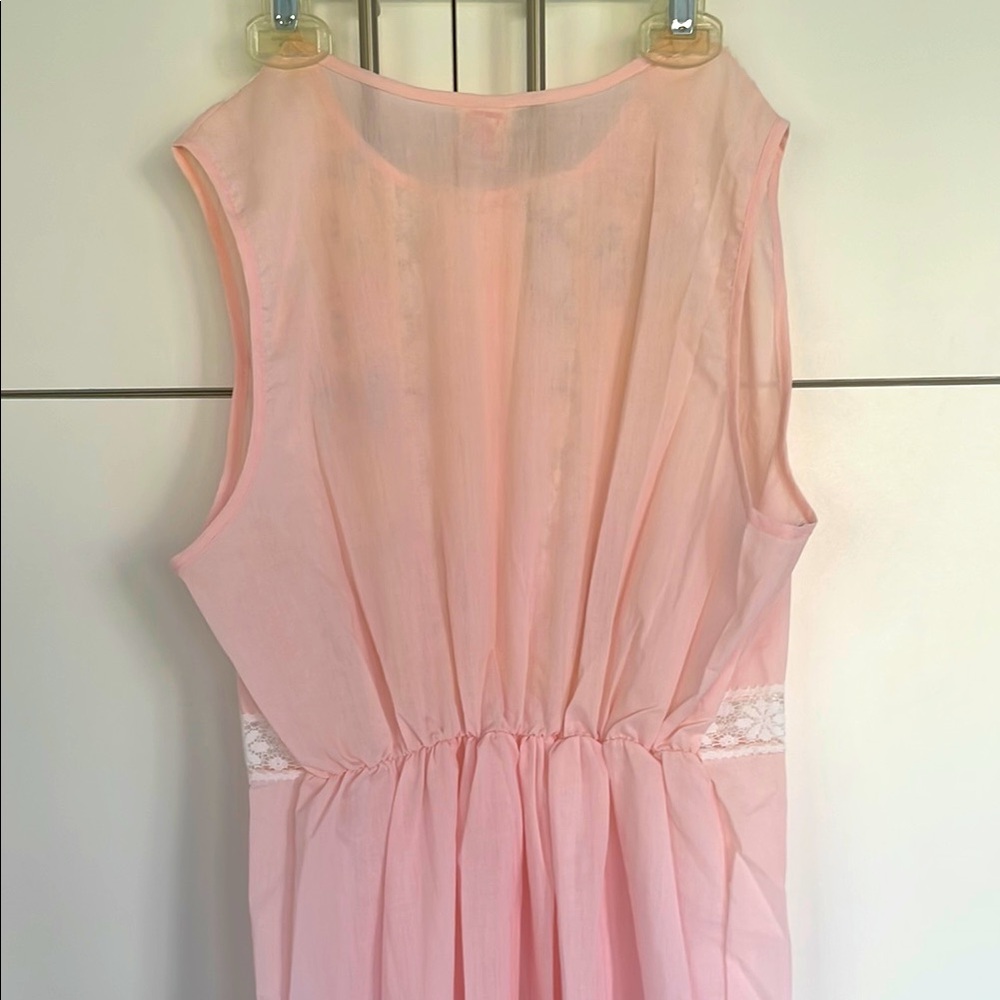 Vintage Lov Lee Pink Lace Embroidery Nightgown Montreal Canada L - Picture 14 of 16